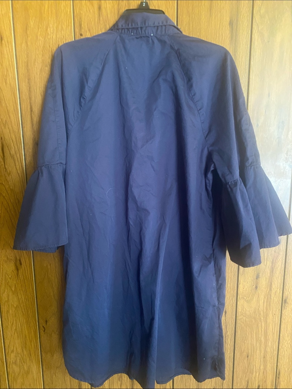 beachlunchlounge Navy Midi Dress with Bell Sleeves - Picture 4 of 4